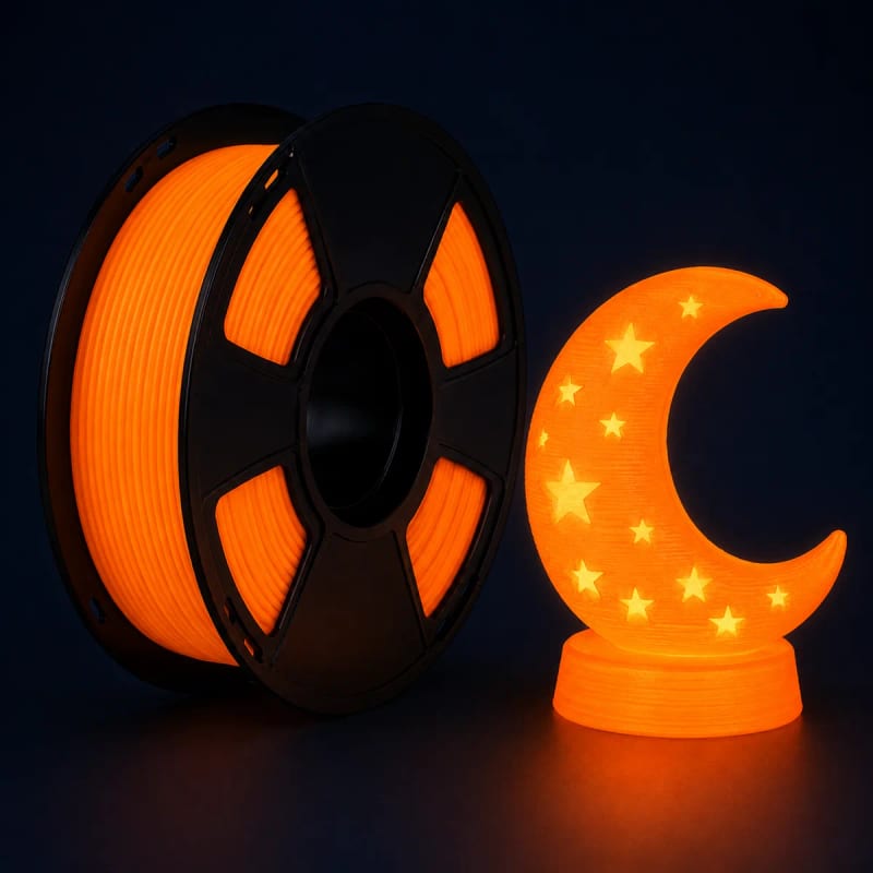 Glow PLA in Cyber Orange