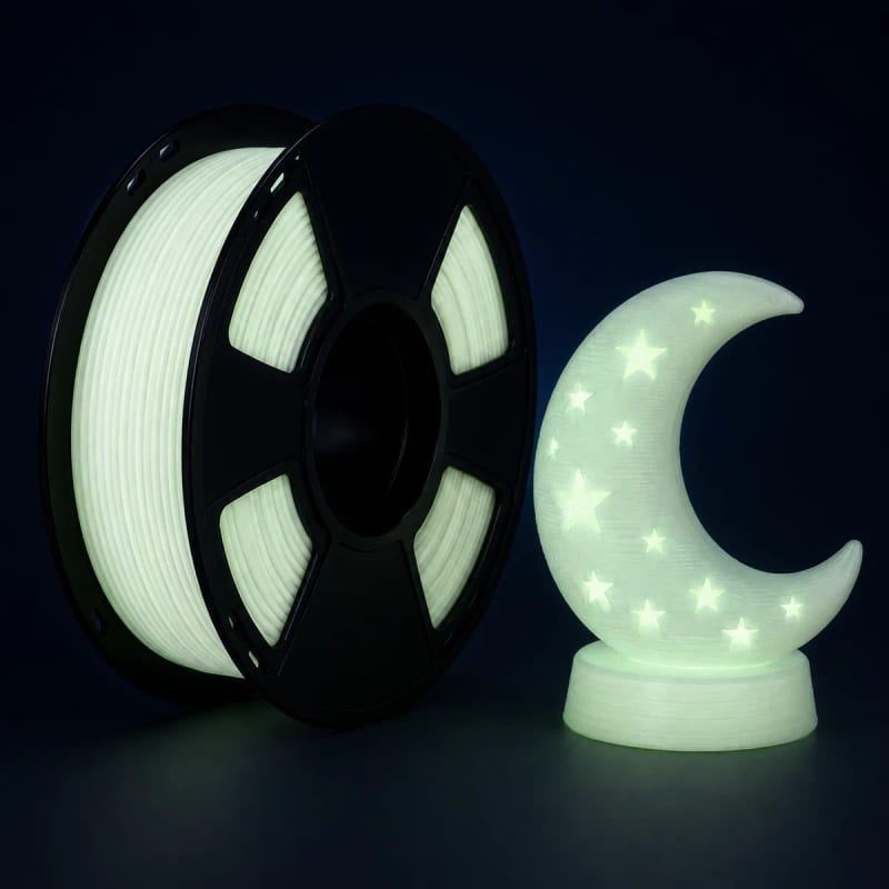 Glow PLA in Glow White / Green