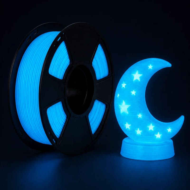 Glow PLA in Tech Blue
