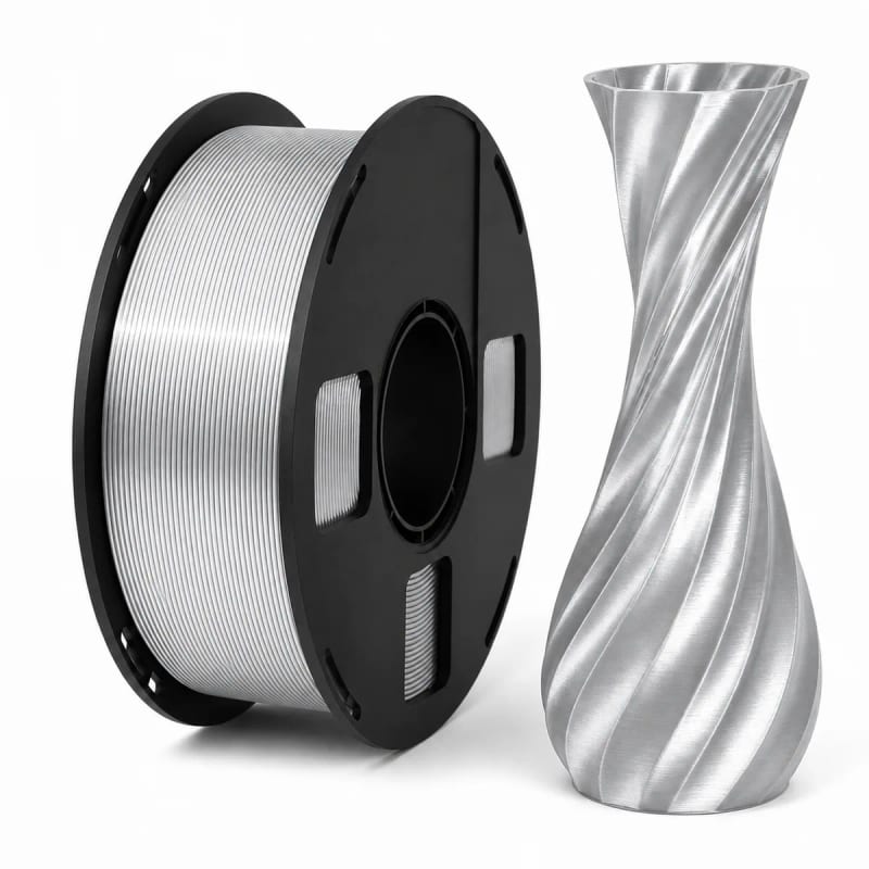 Silk PLA+ in Silver